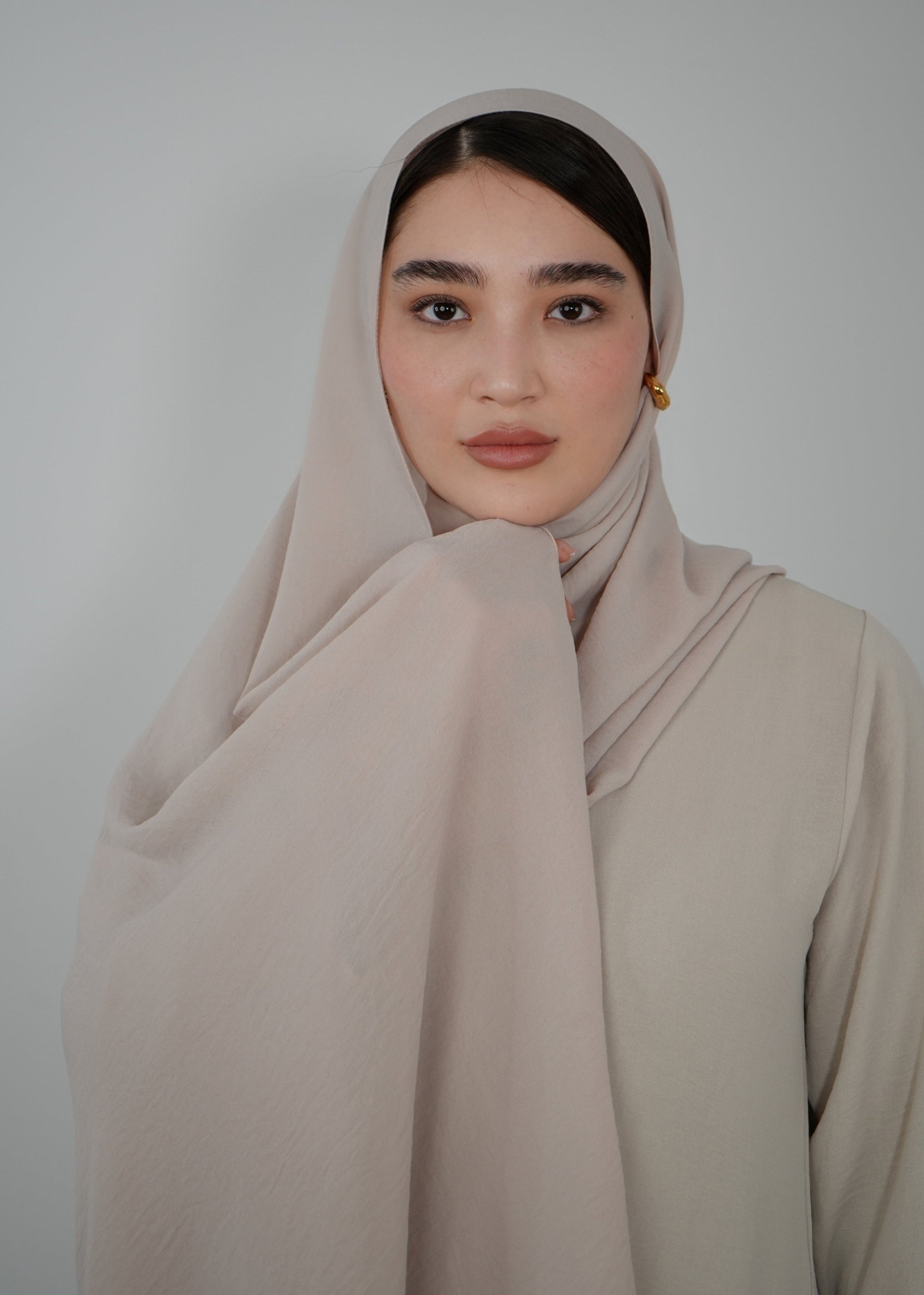 Crinkle Hijab Nude