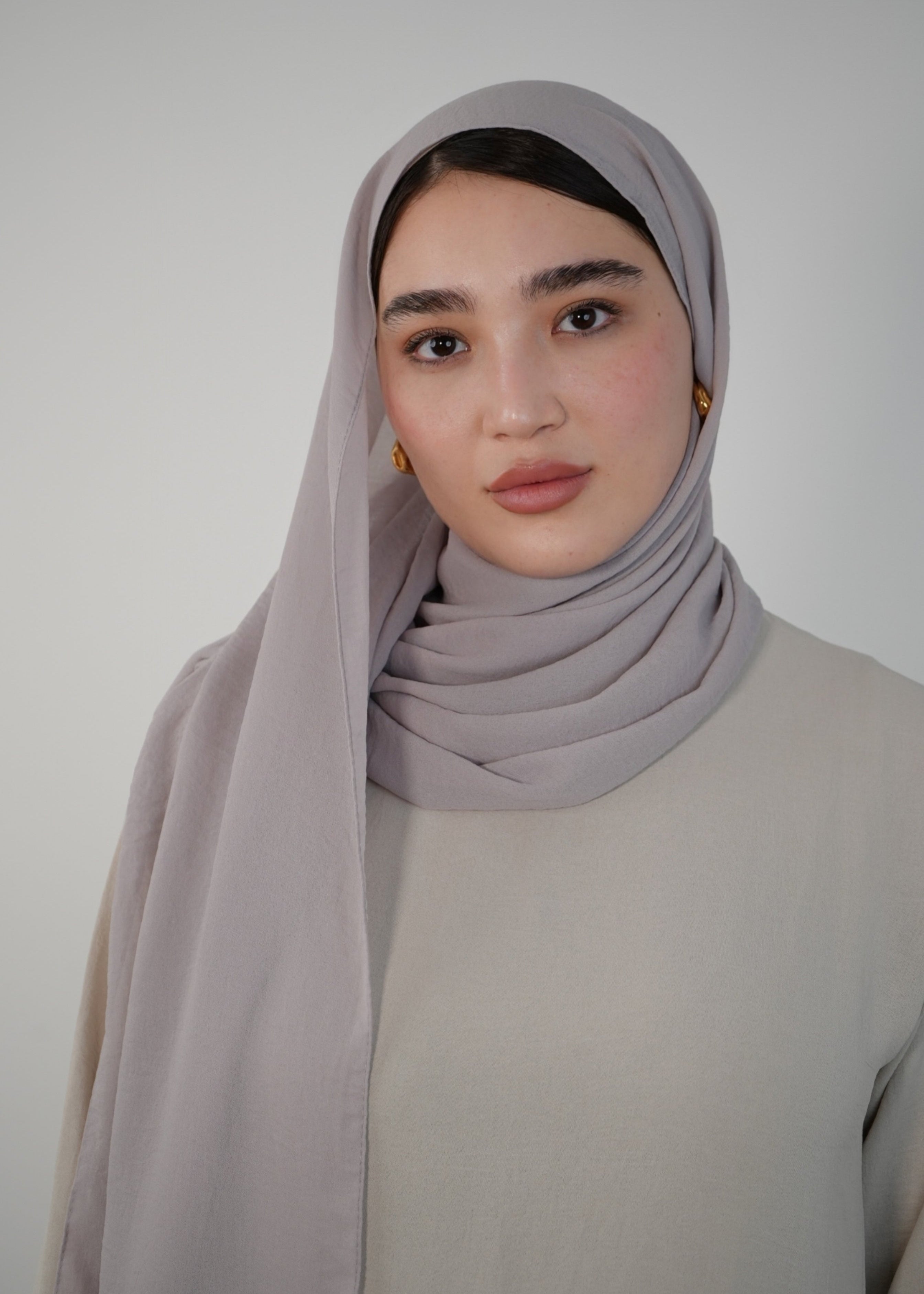 Crinkle Hijab Stone