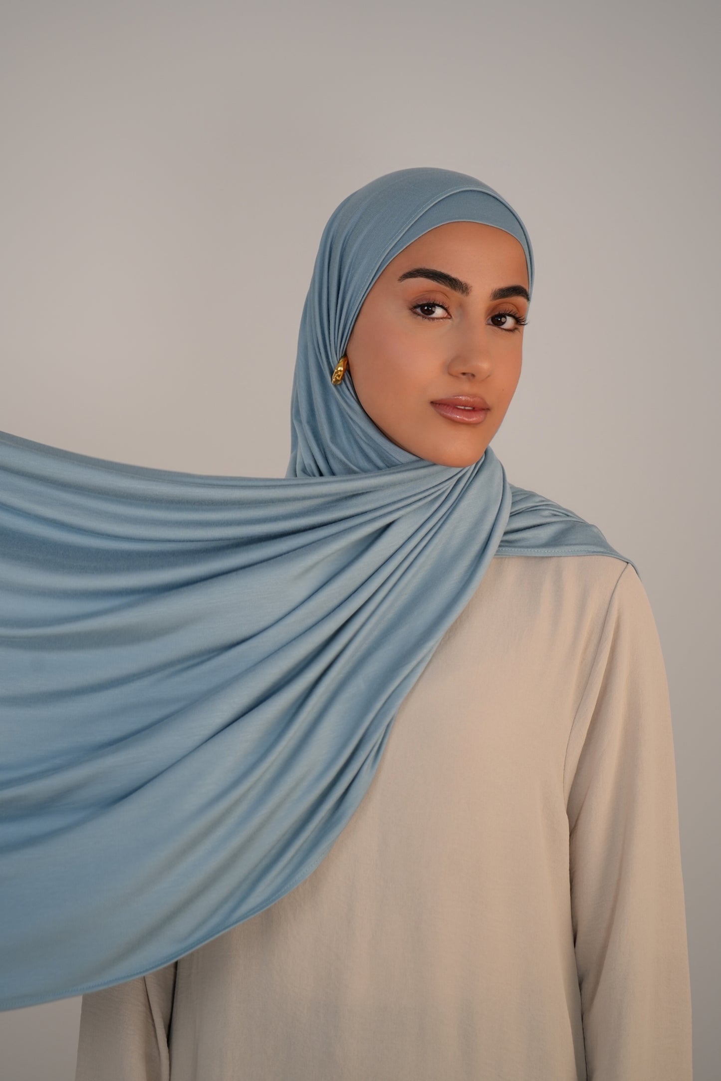 Santorini Bundle - Premium Jersey Hijab mit matchendem Jersey Bone