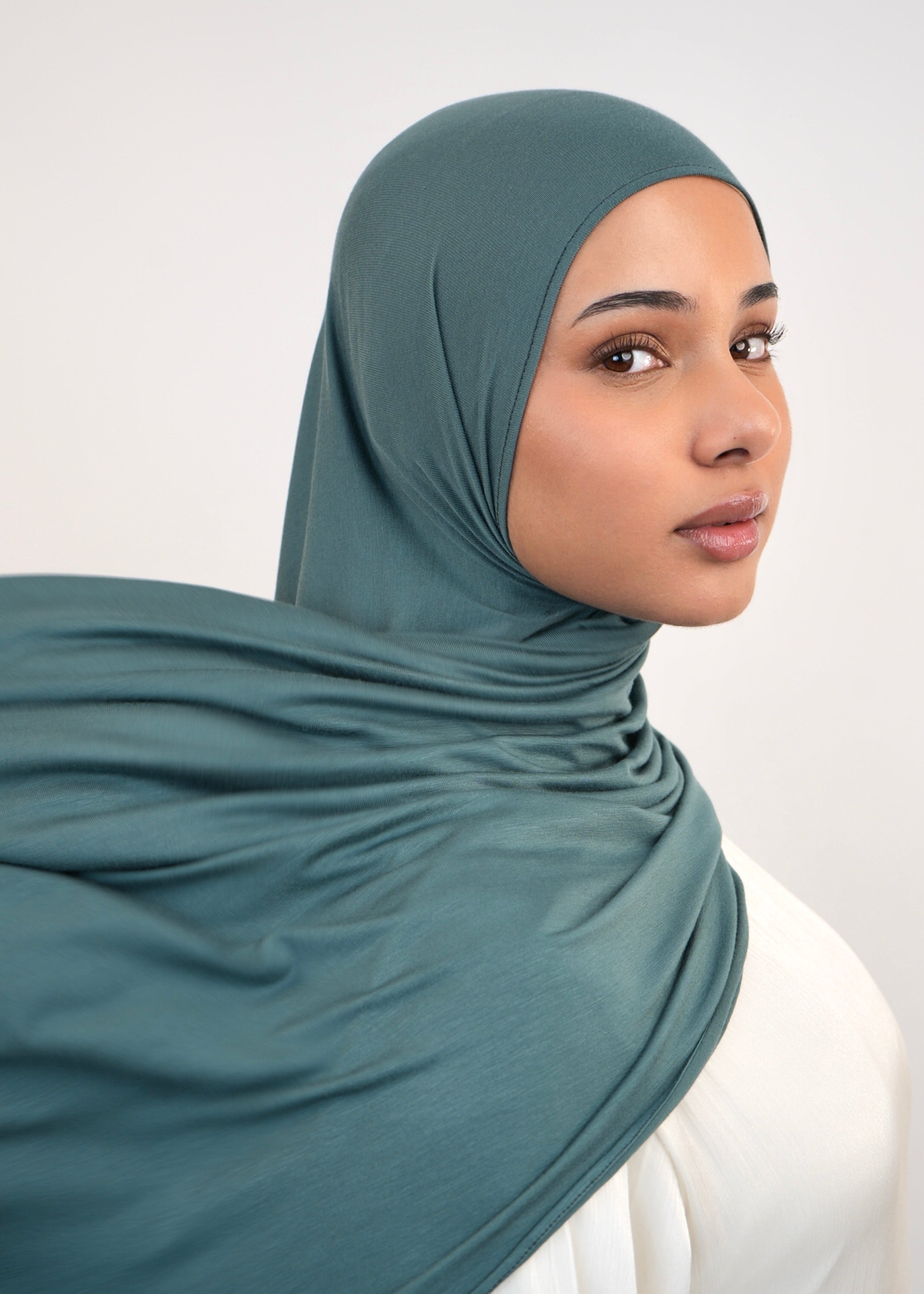 Premium Jersey Hijab - Ocean