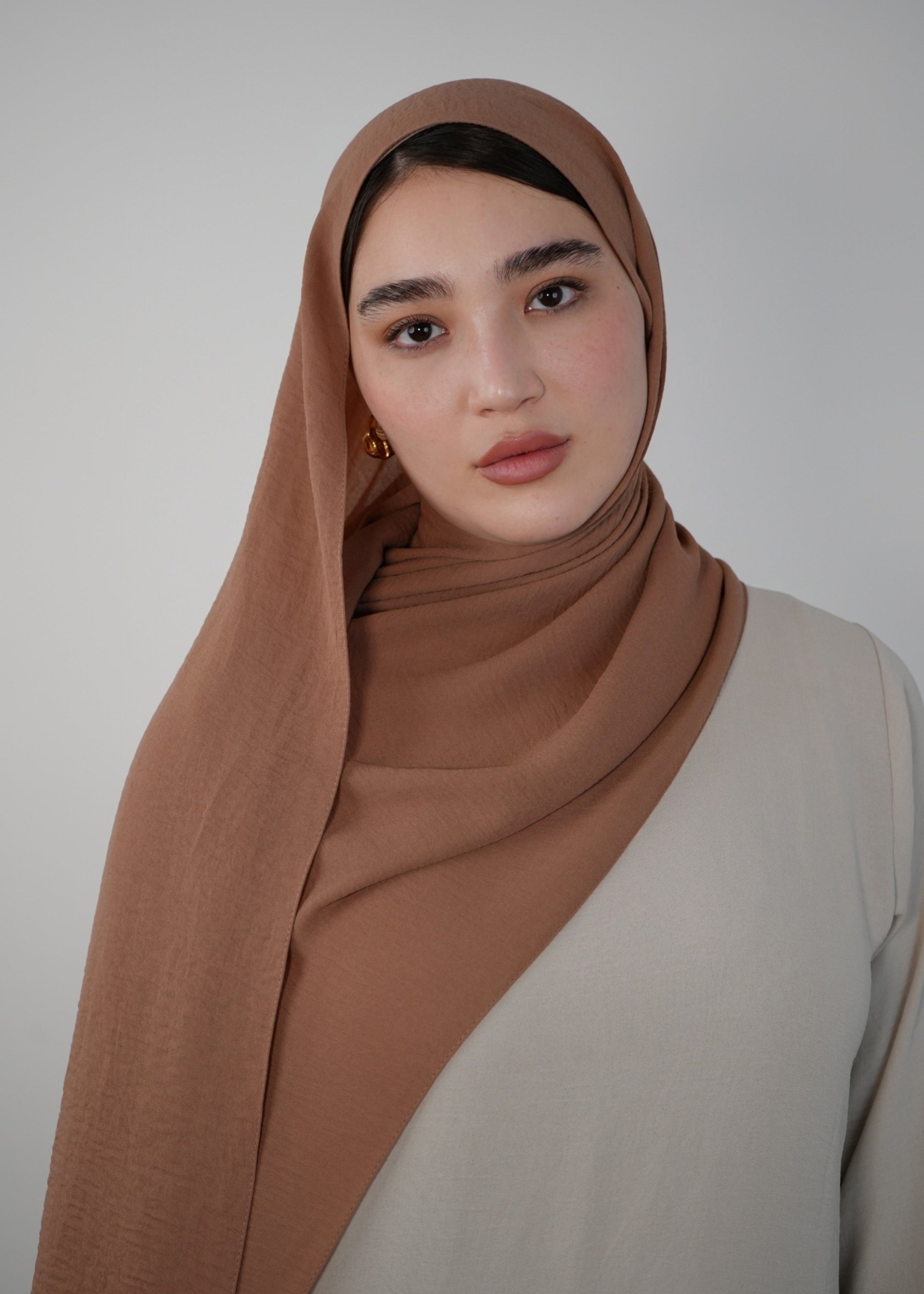 Crinkle Hijab Burnt Caramella