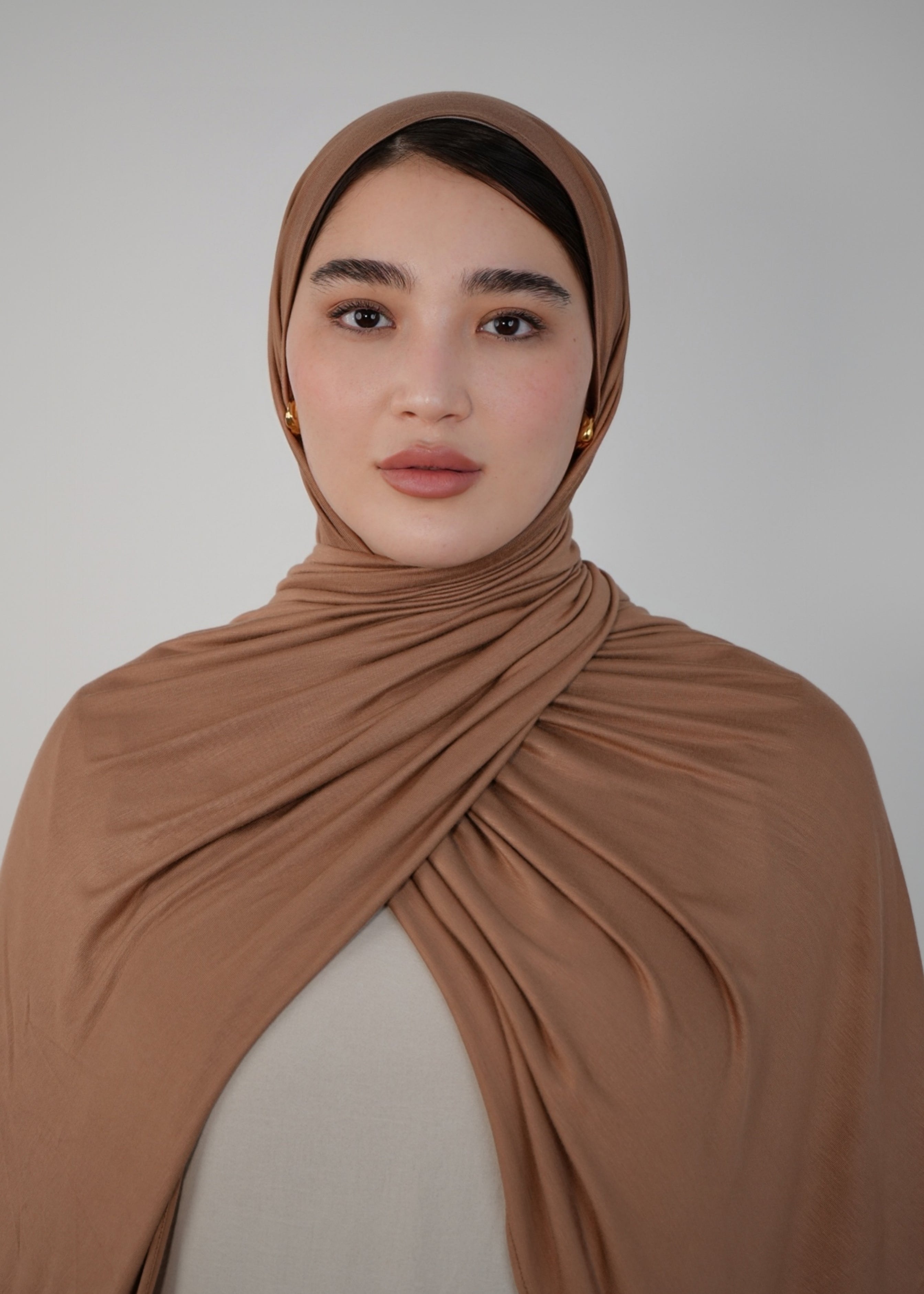 Premium Jersey Hijab - Caramella