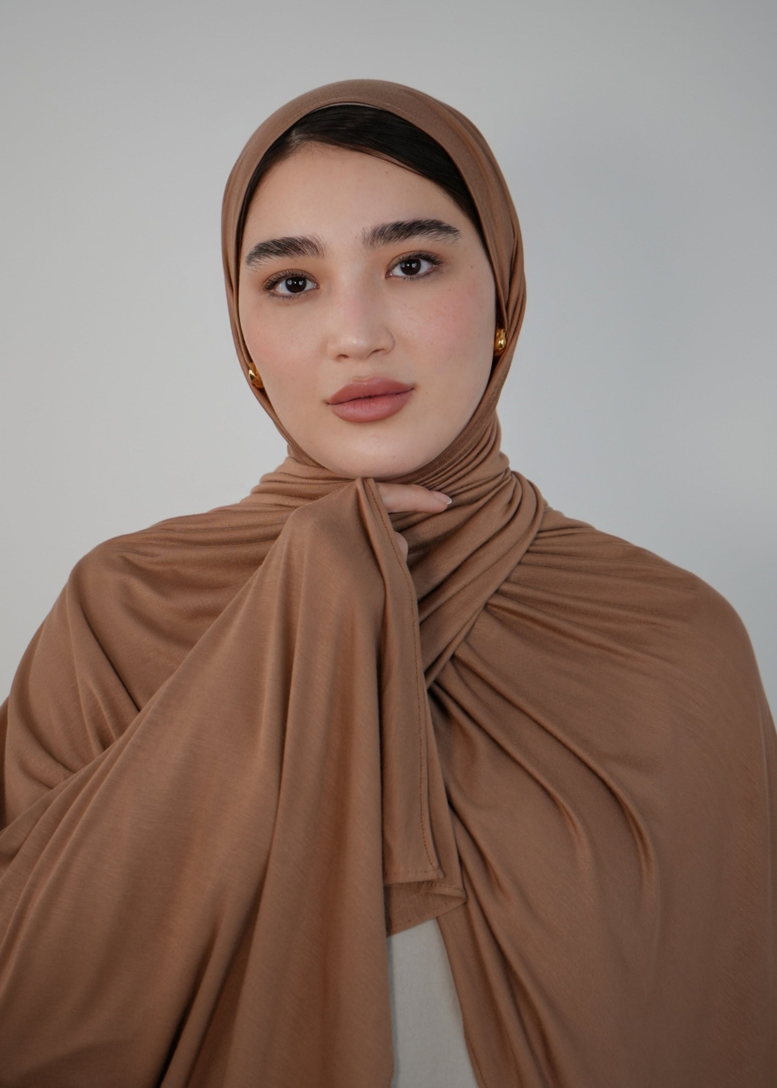 Premium Jersey Hijab - Caramella