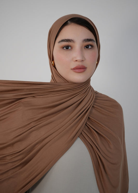 Premium Jersey Hijab - Caramella