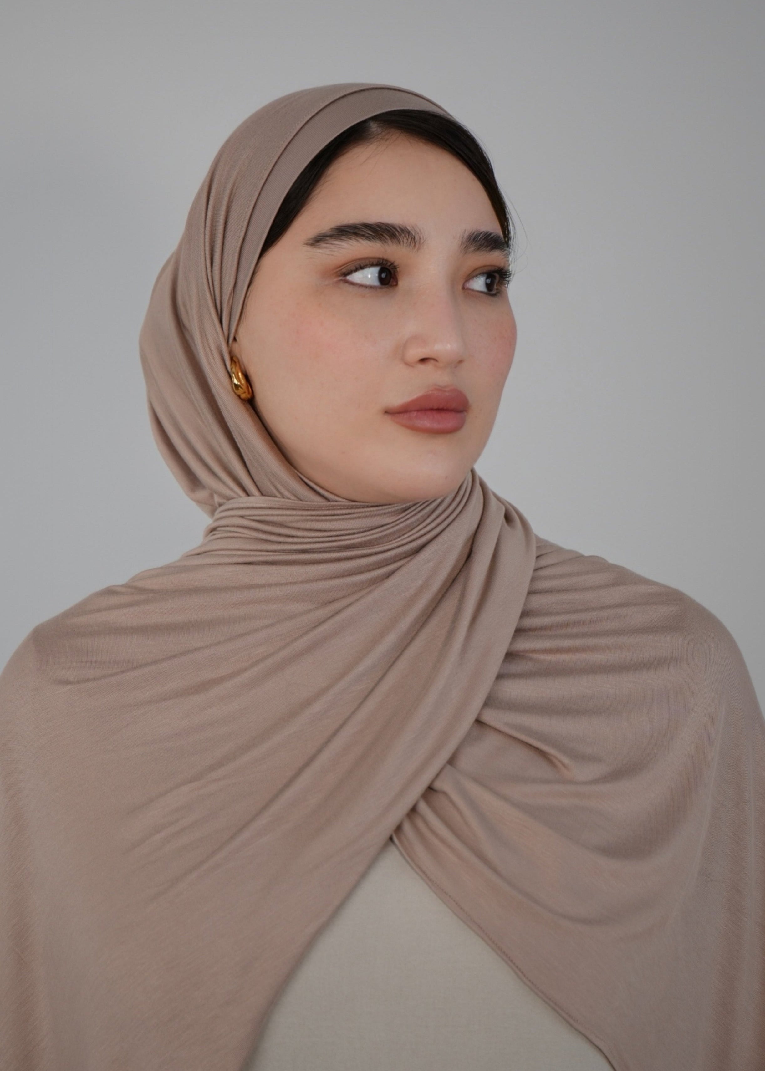 Premium Jersey Hijab - Warm Nude