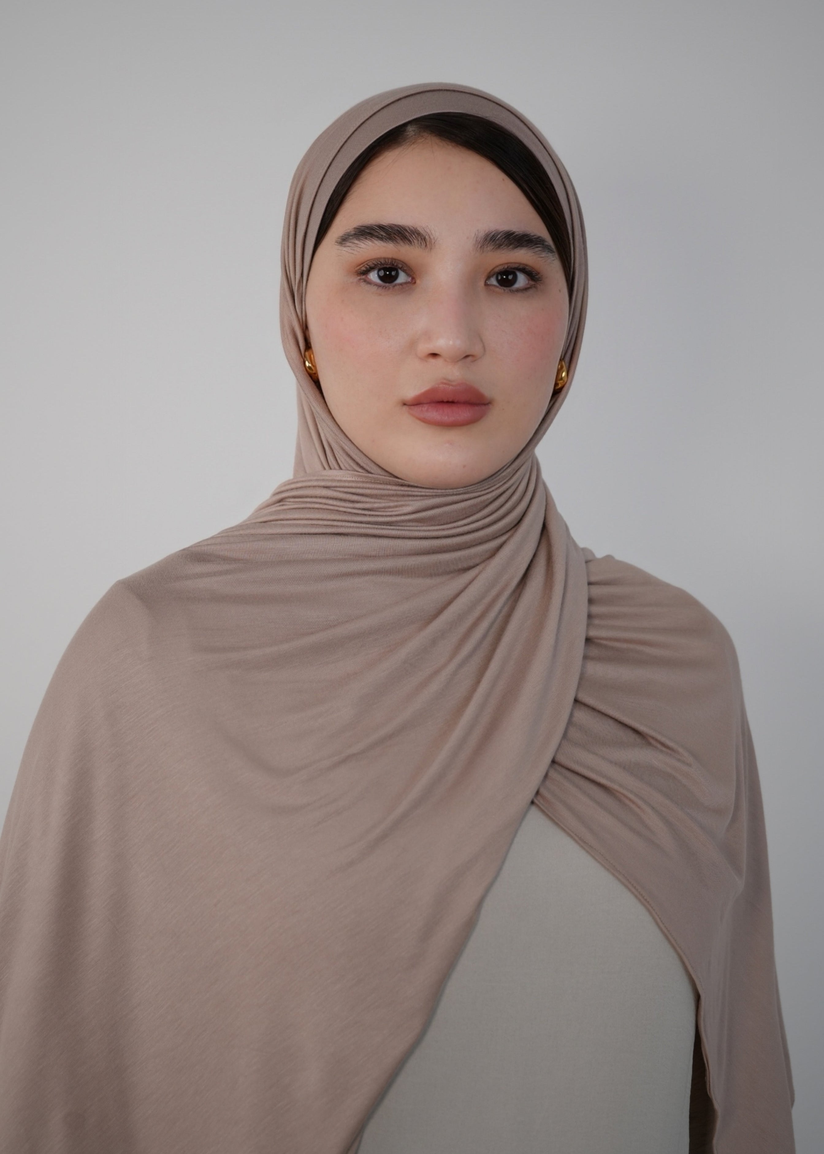 Premium Jersey Hijab - Warm Nude