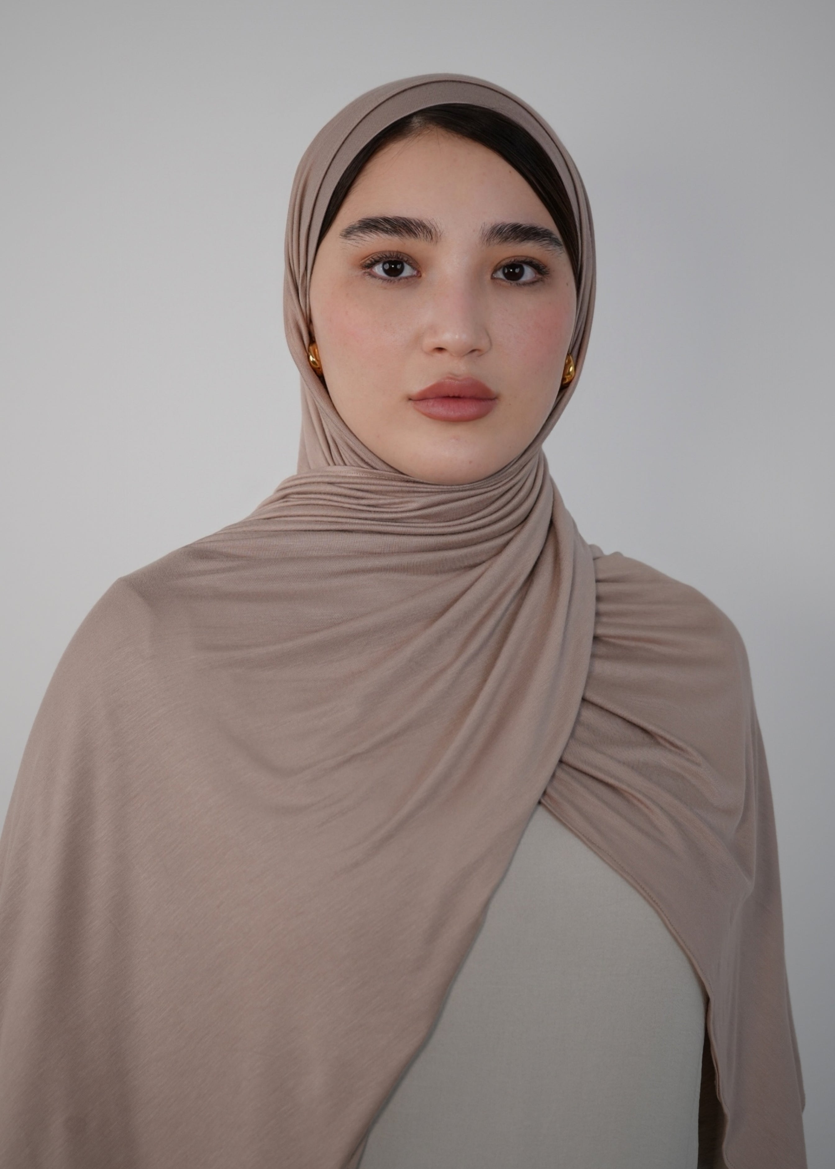 Warm Nude Bundle - Premium Jersey Hijab mit matchendem Jersey Bone