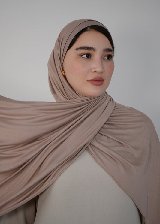 Premium Jersey Hijab - Warm Nude