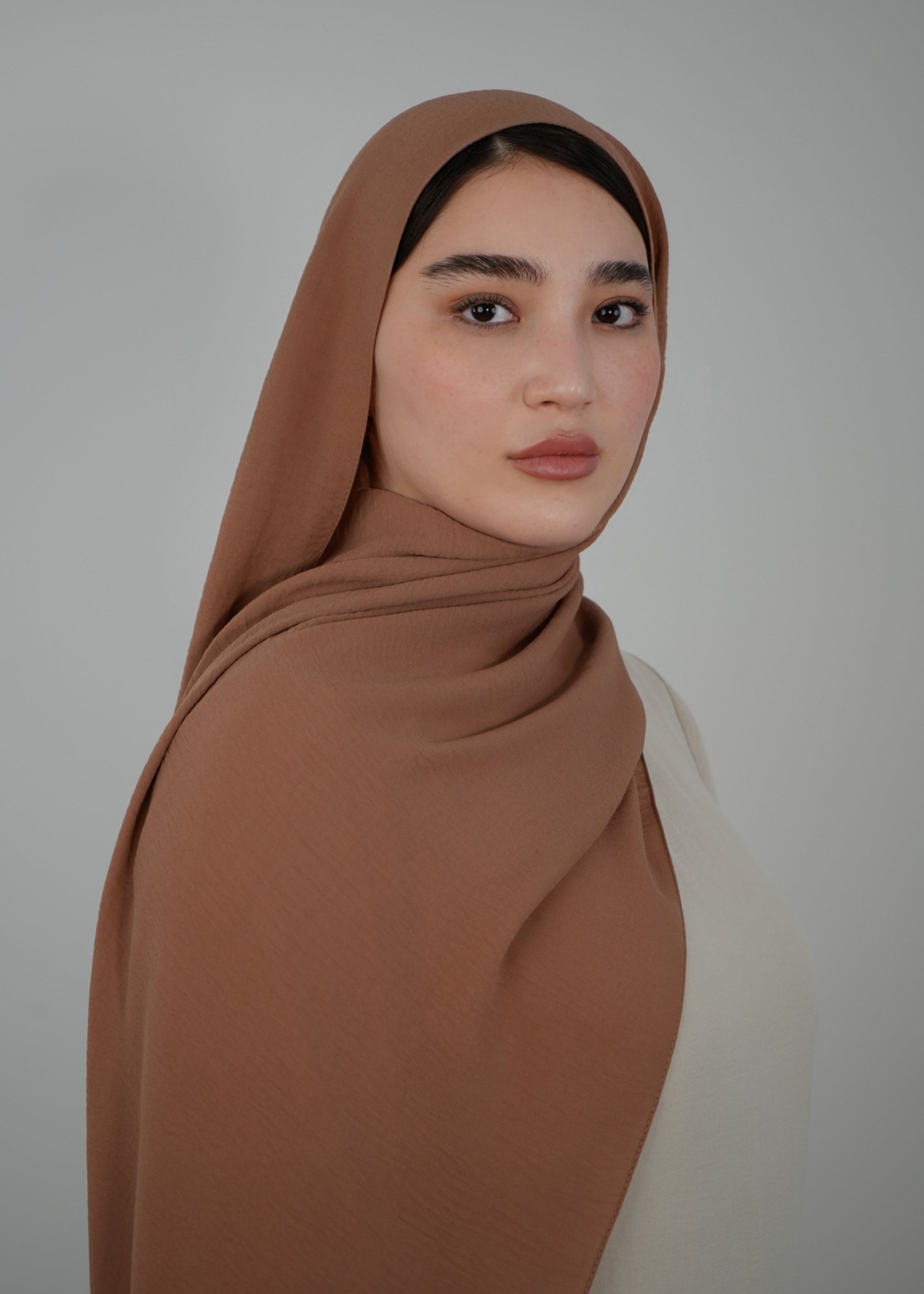 Crinkle Hijab - Burnt Caramella