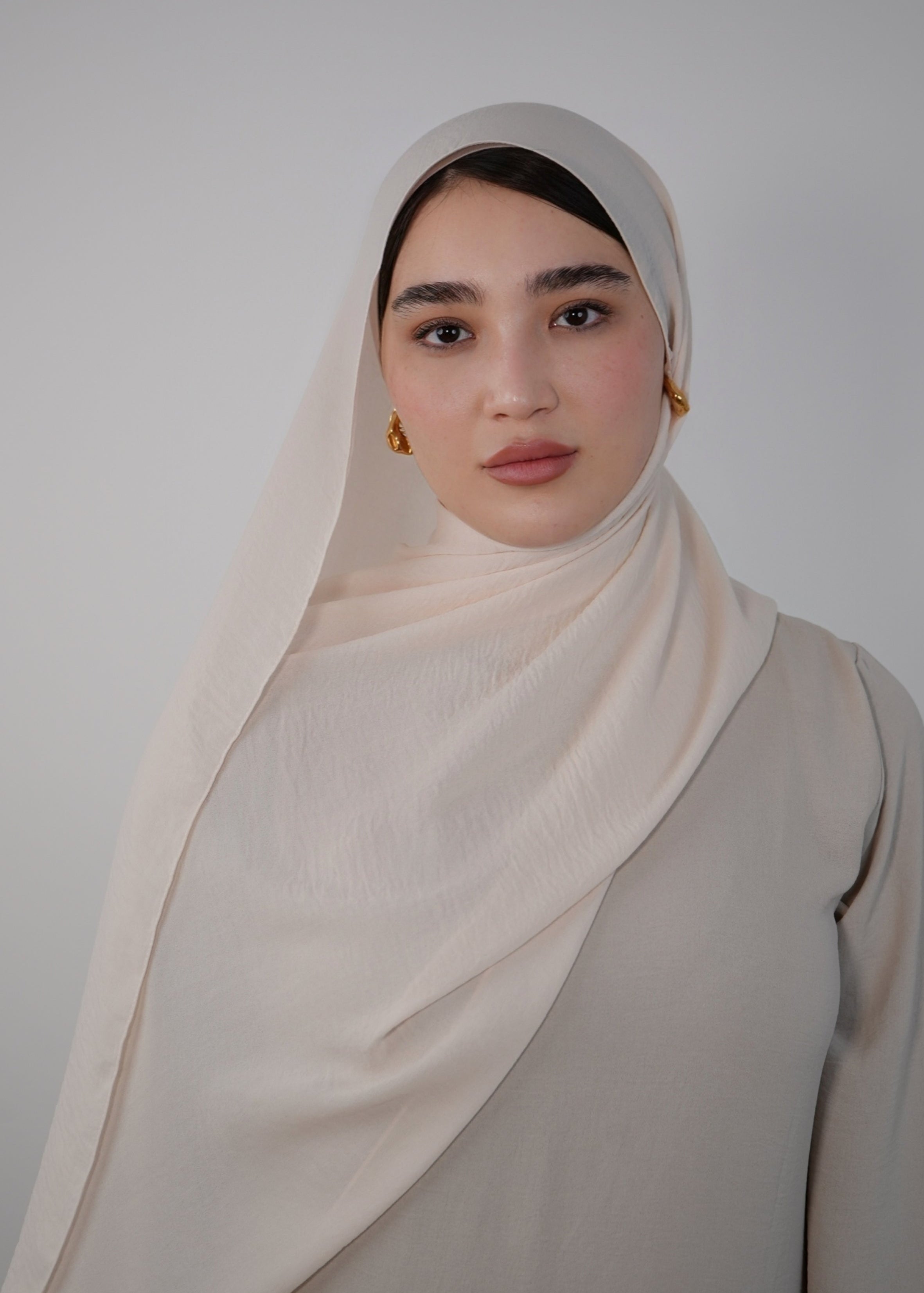 Crinkle Hijab - Creme