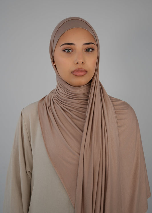 Blush Bundle - Premium Jersey Hijab mit matchendem Jersey Schlauch-Bone