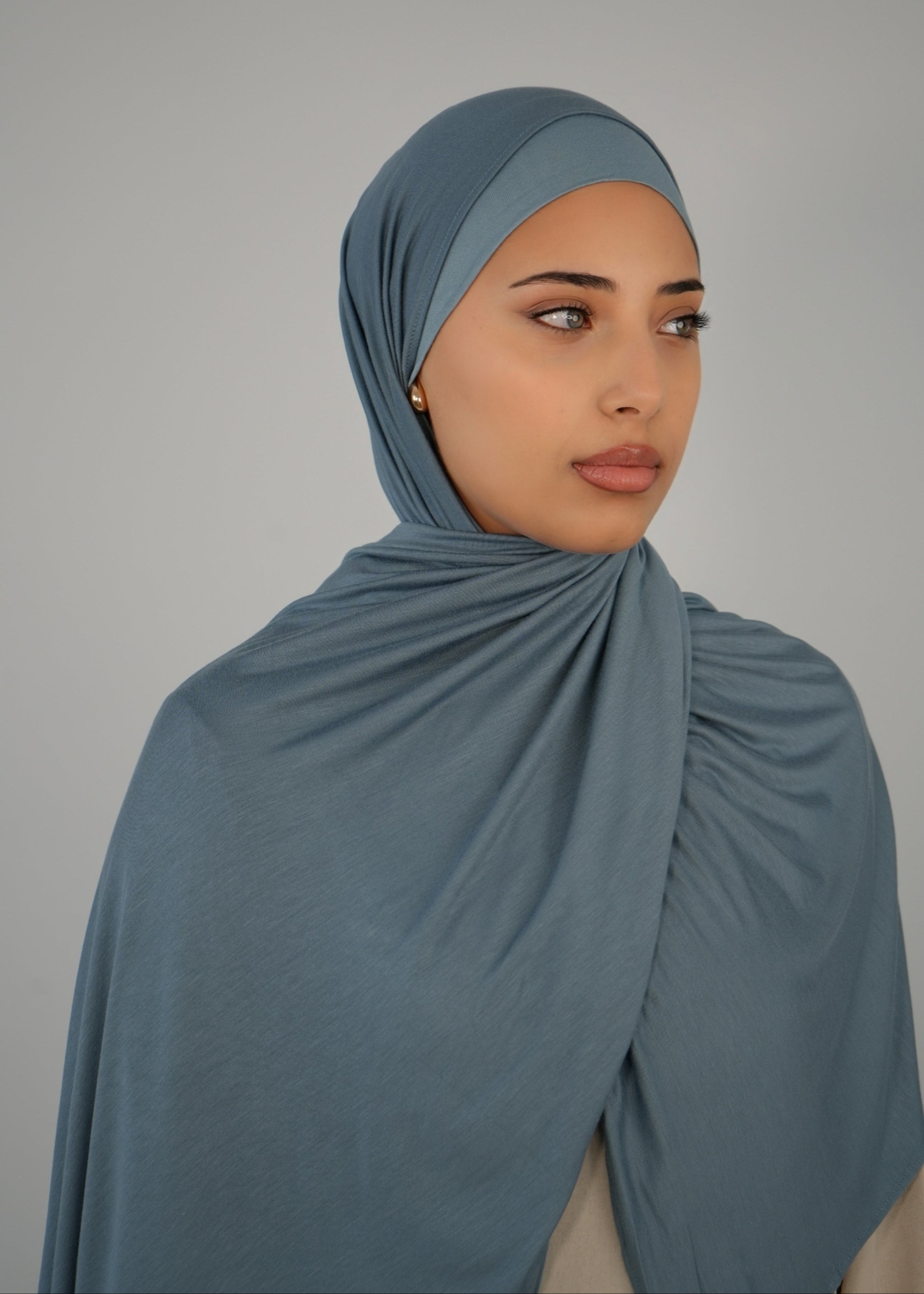 Mykonos Bundle - Premium Jersey Hijab mit matchendem Jersey Bone