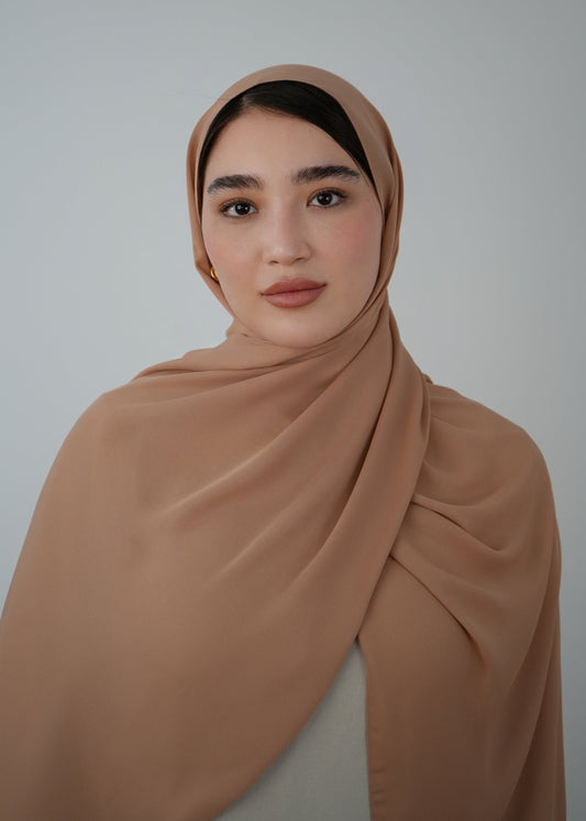 Krepp Hijab - Caramella Light