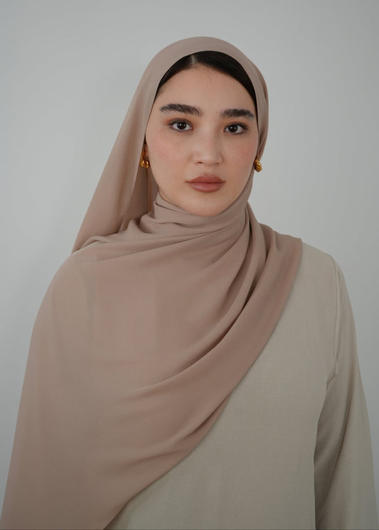 Krepp Hijab - Beige