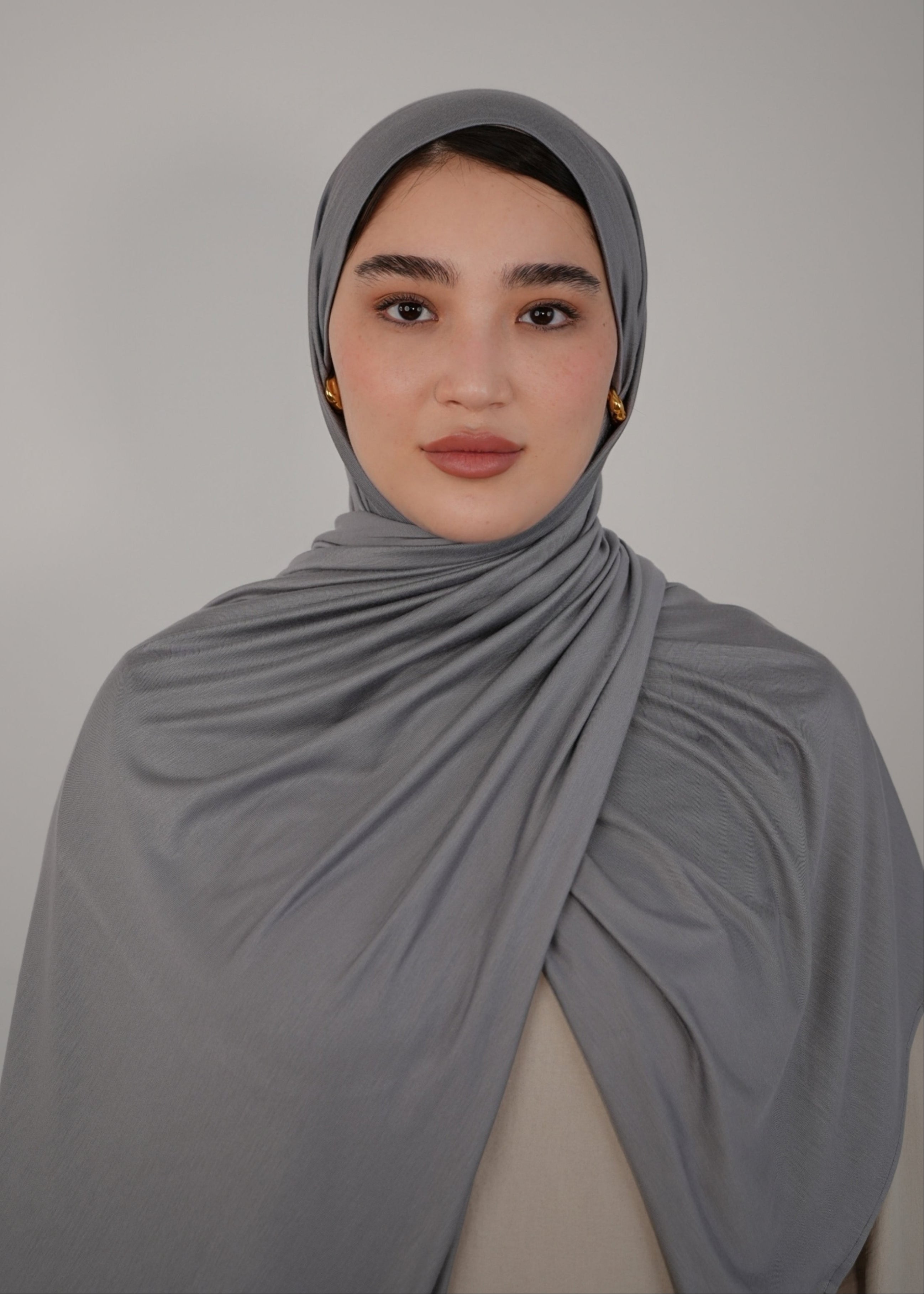 Premium Jersey Hijab - Light Grey