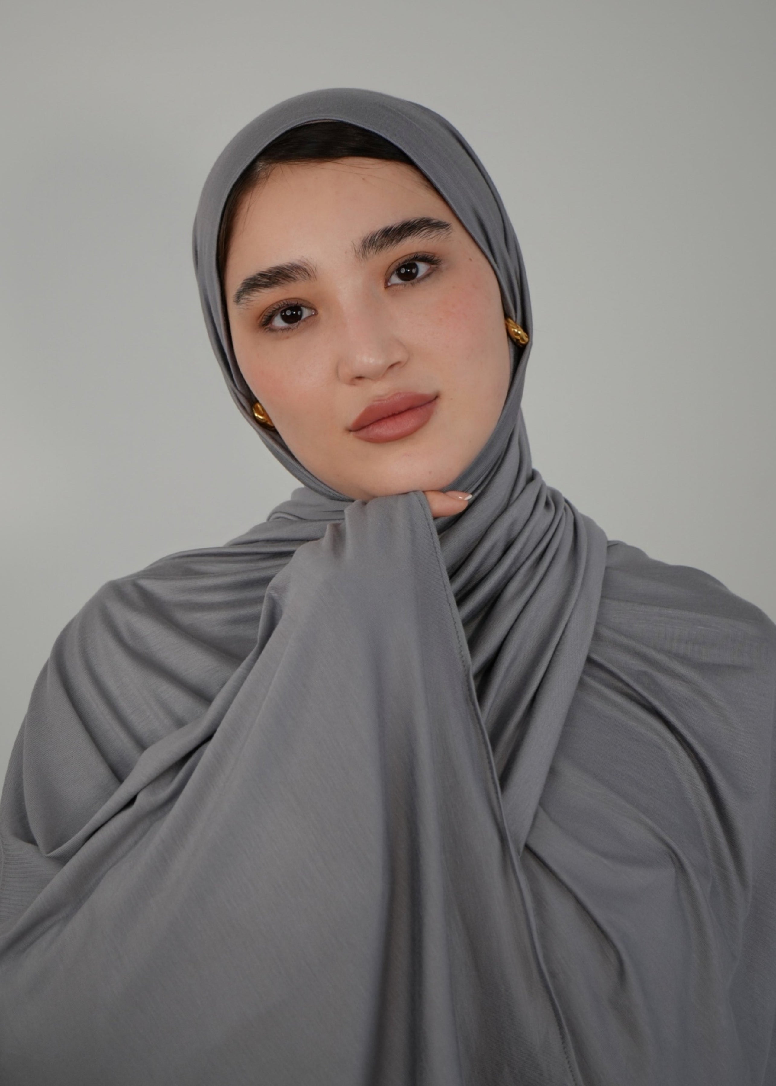 Premium Jersey Hijab - Light Grey