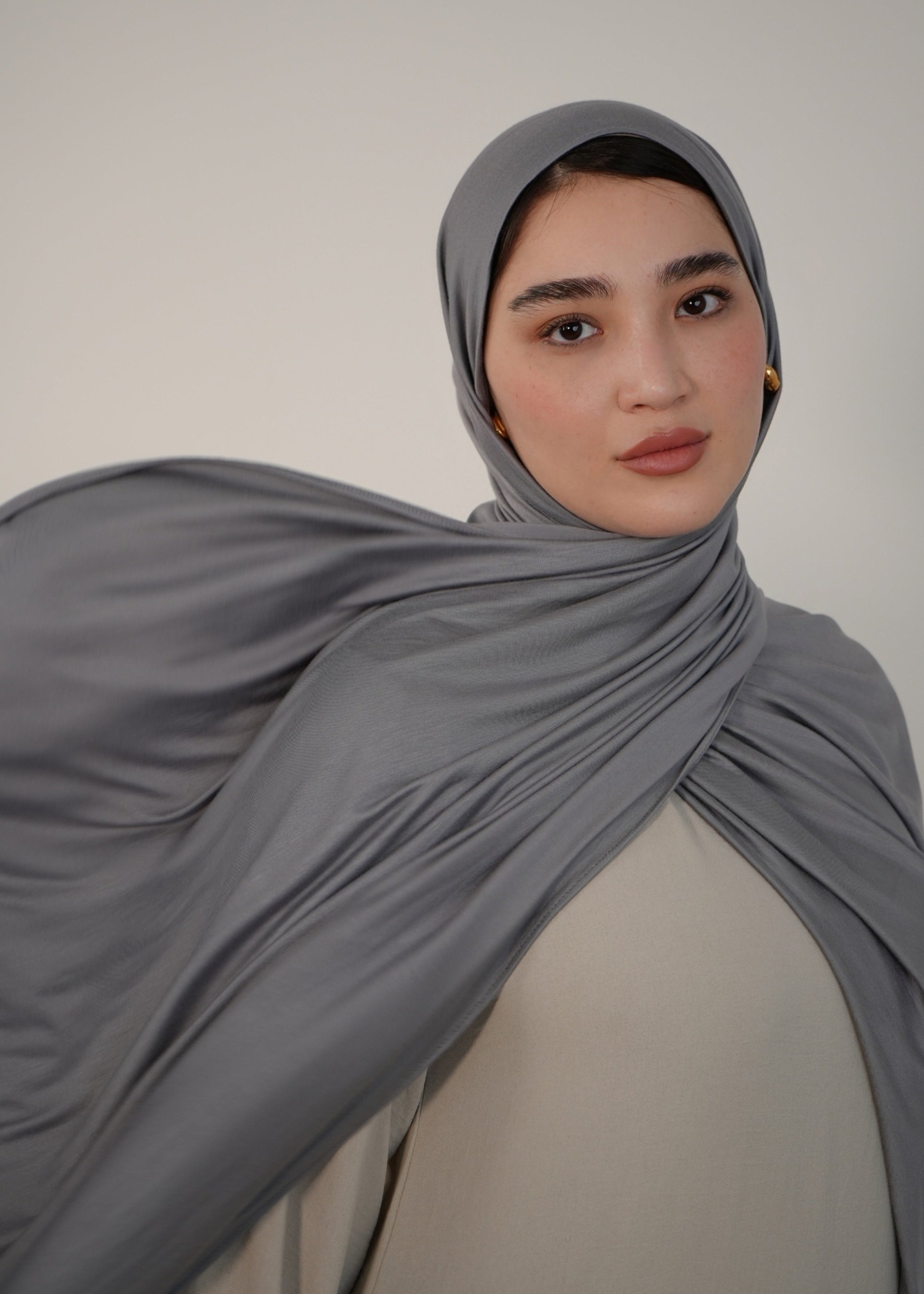 Hijab Jersey Premium - Gris Clair