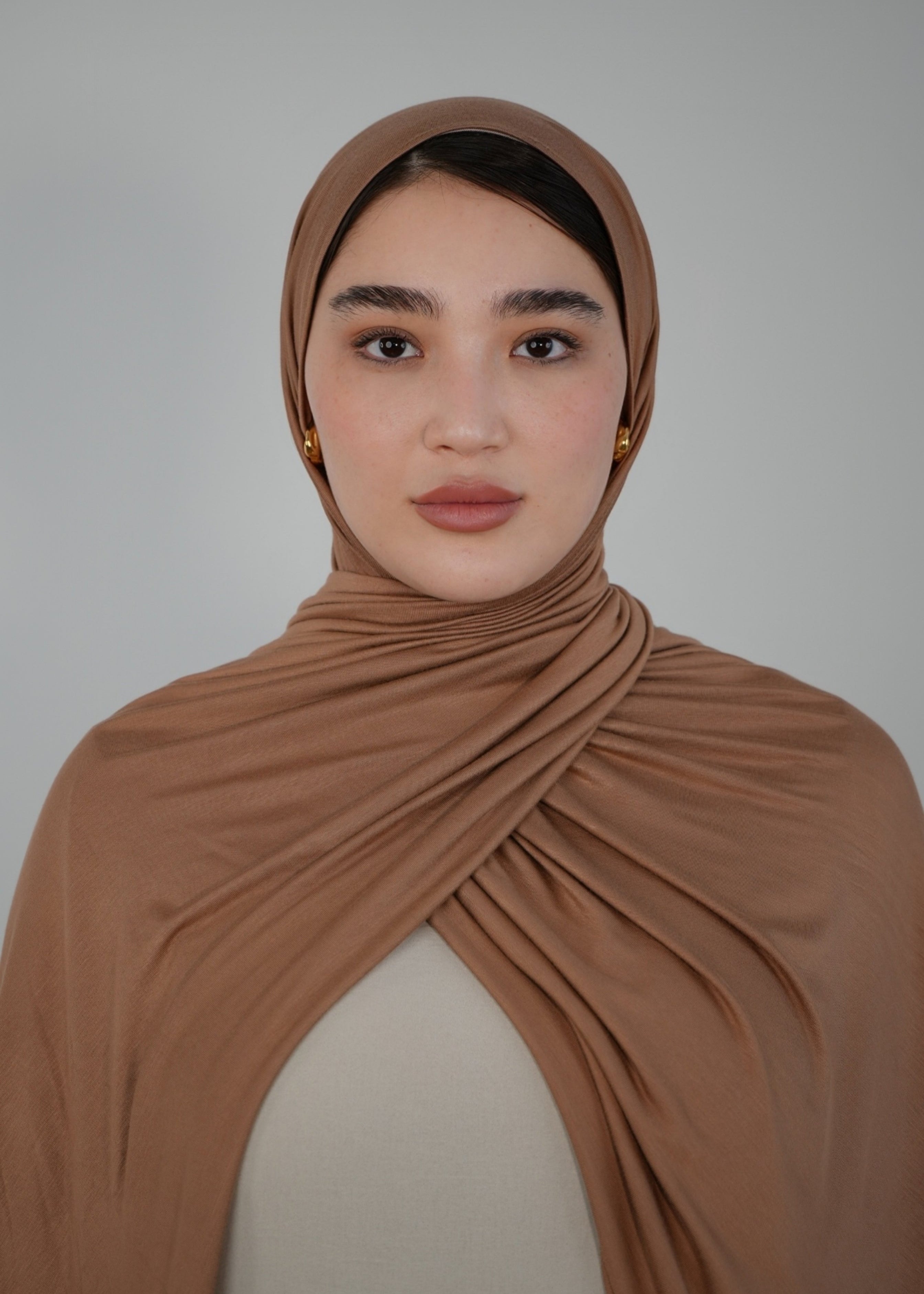 Premium Jersey Hijab - Caramella
