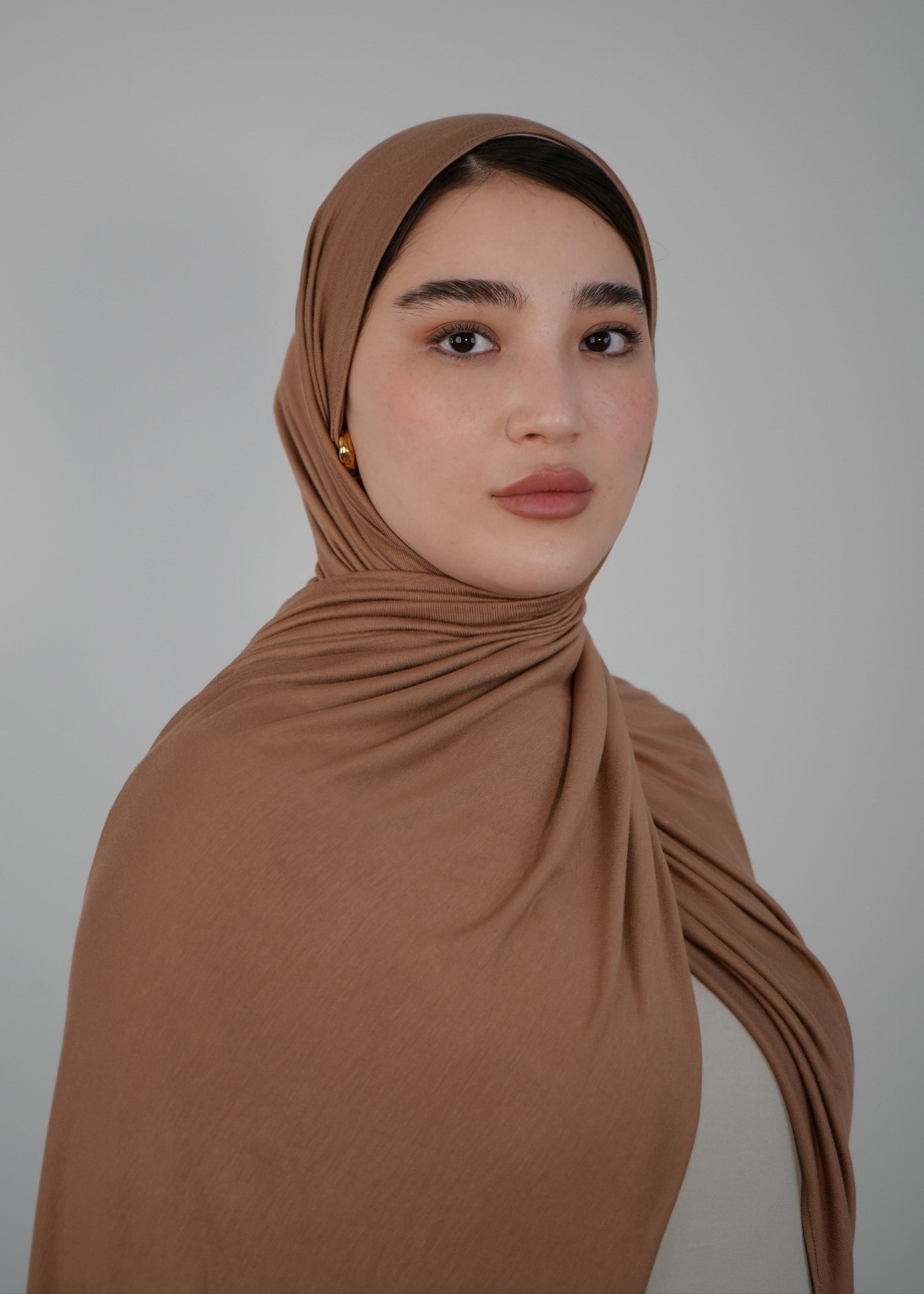 Premium Jersey Hijab - Caramella