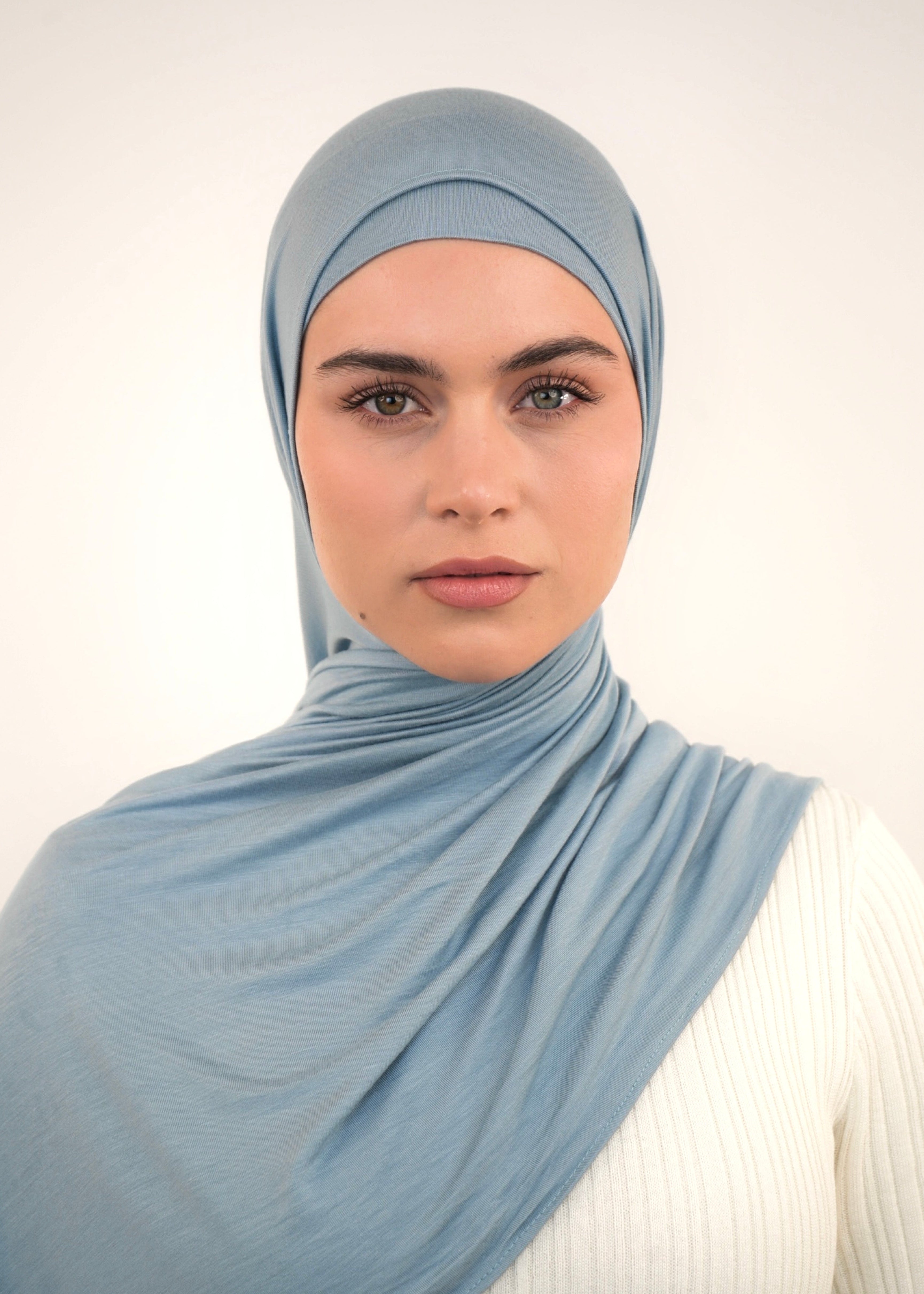Santorini Bundle - Premium Jersey Hijab mit matchendem Jersey Bone