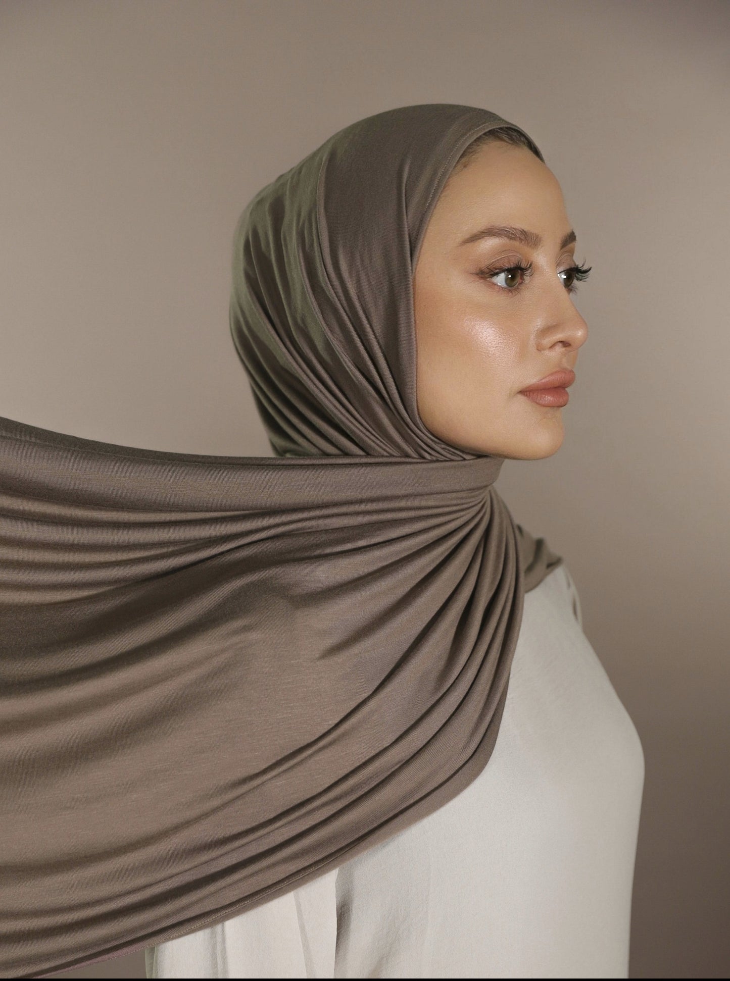 Premium Jersey Hijab - Mocca
