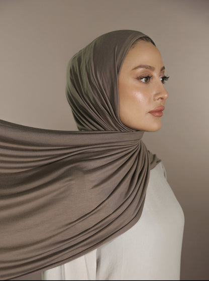 Premium Jersey Hijab - Mocca