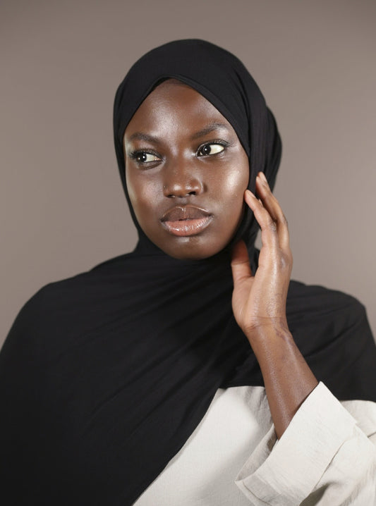 Hijab Jersey Premium - Noir