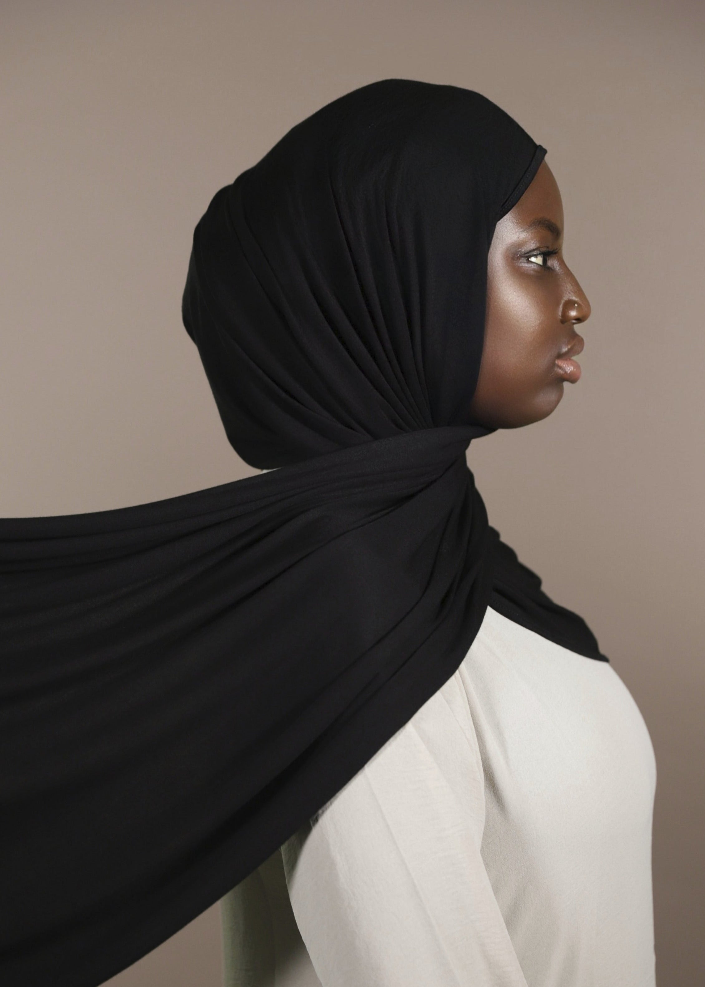 Hijab Jersey Premium - Noir
