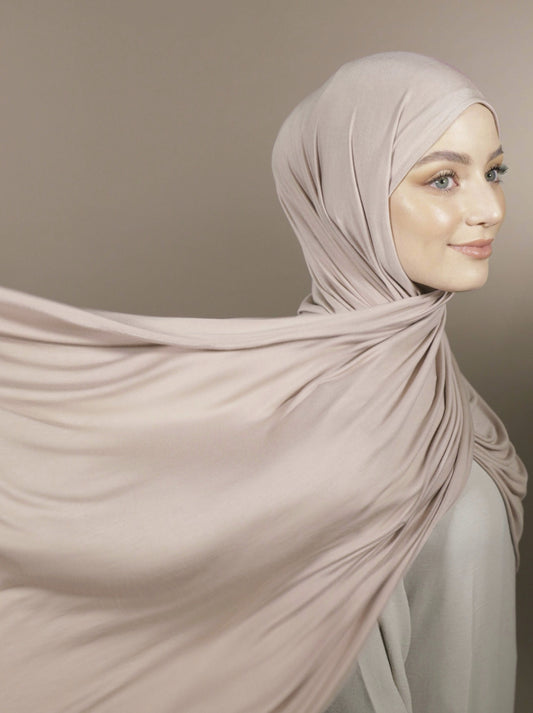 Premium Jersey Hijab - Warm Nude