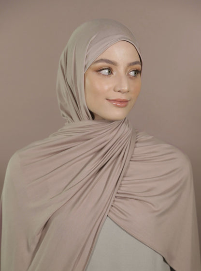 Premium Jersey Hijab - Warm Nude
