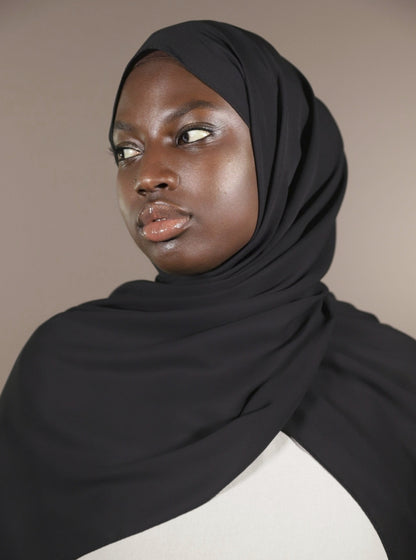 Krepp Hijab - Black