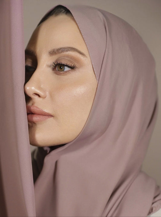 Krepp Hijab - Taupe