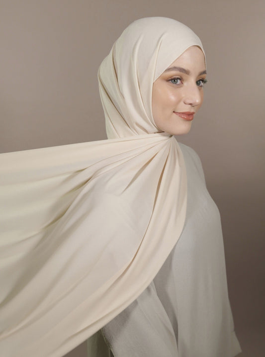 Krepp Hijab - Creme