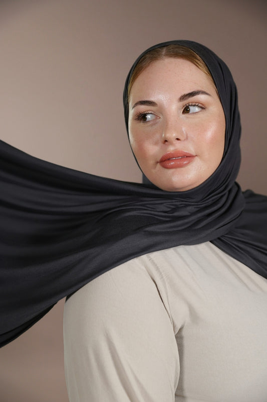 Premium Jersey Hijab - Anthrazit
