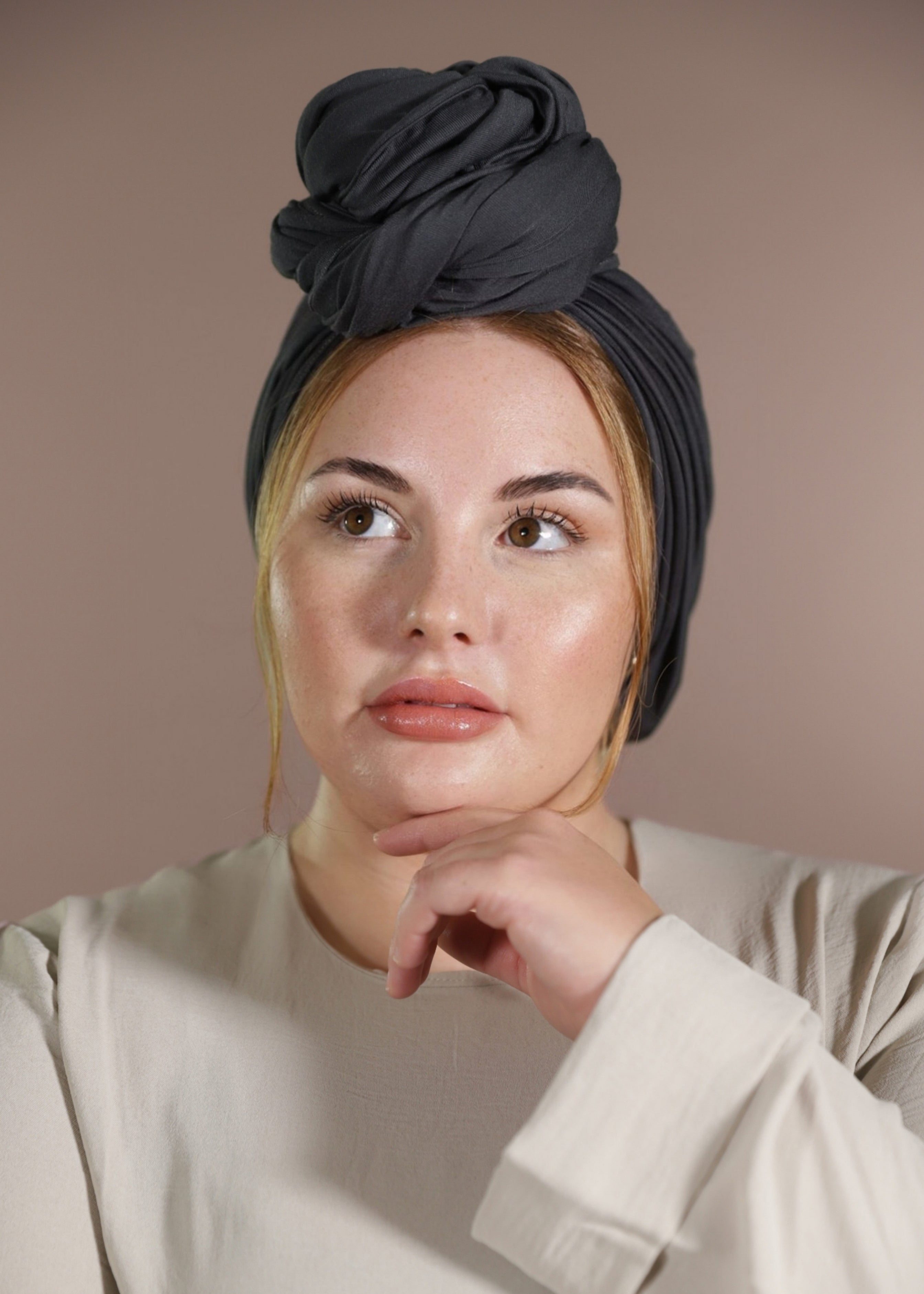 Premium Jersey Hijab - Anthrazit