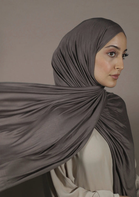 Hijab Jersey Premium - Moka Foncé