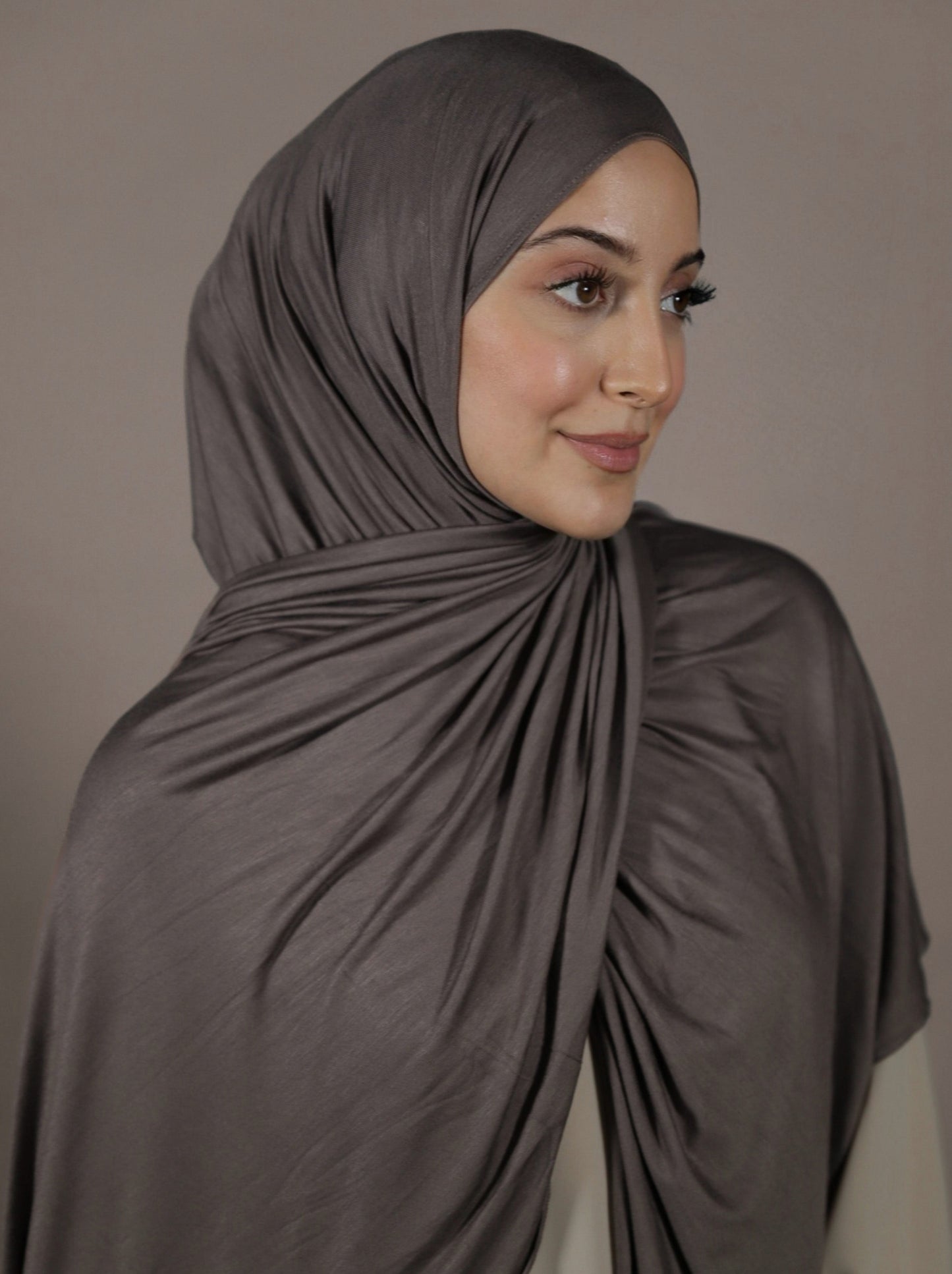 Premium Jersey Hijab - Dark Mocca