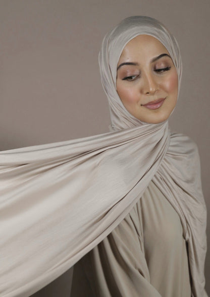 Premium Jersey Hijab - Beige