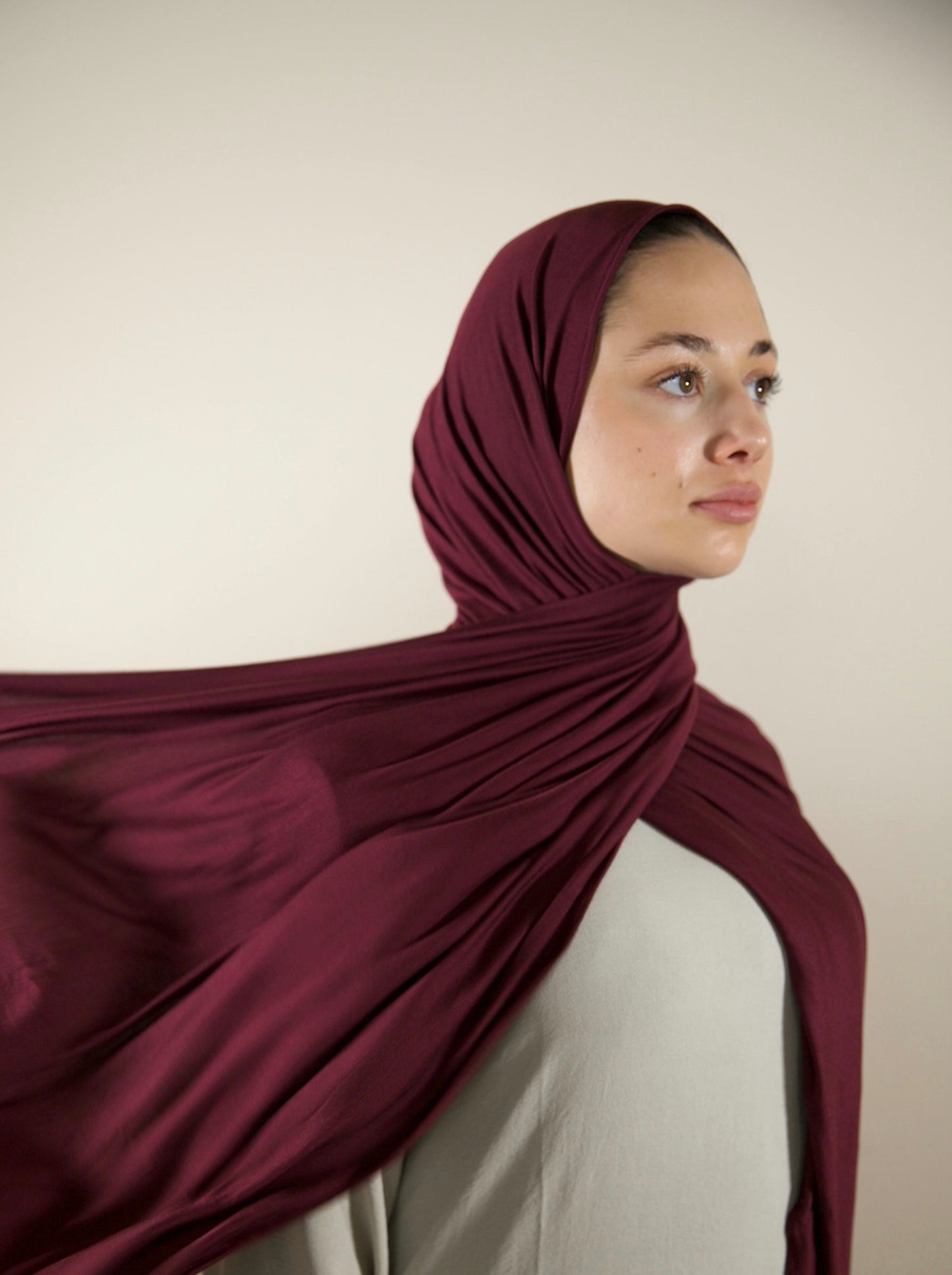 Premium Jersey Hijab - Bordeaux