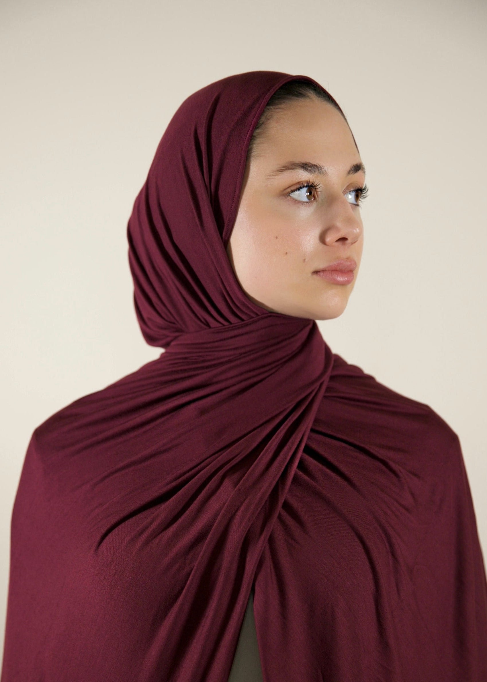Premium Jersey Hijab - Bordeaux