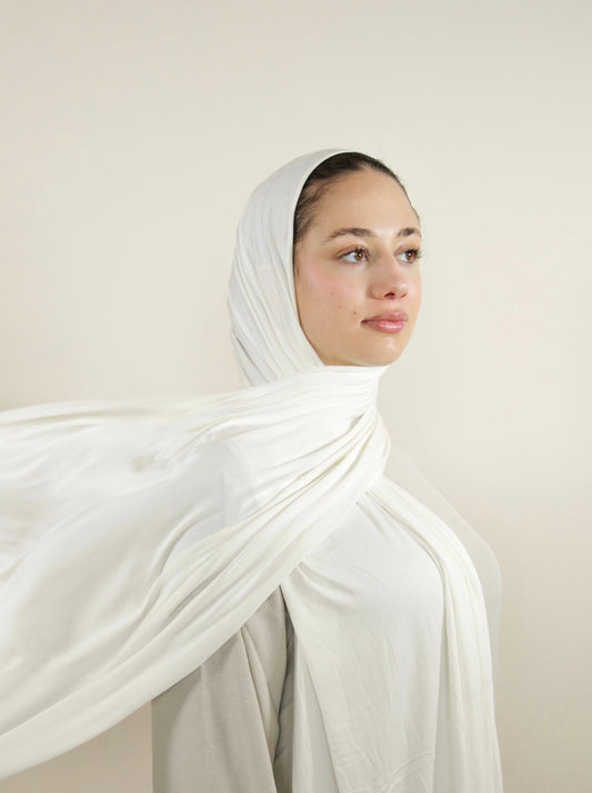 Hijab Jersey Premium - Dubaï Blanc