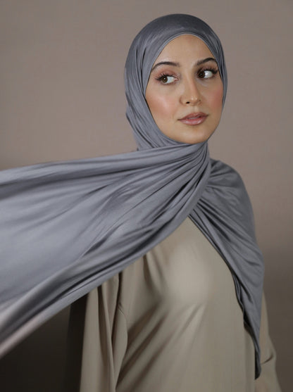 Premium Jersey Hijab - Light Grey