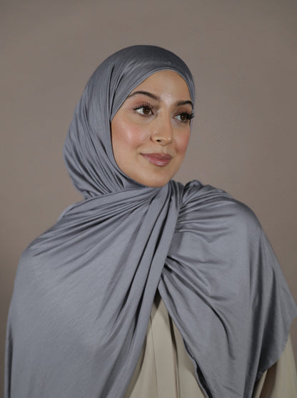 Premium Jersey Hijab - Light Grey